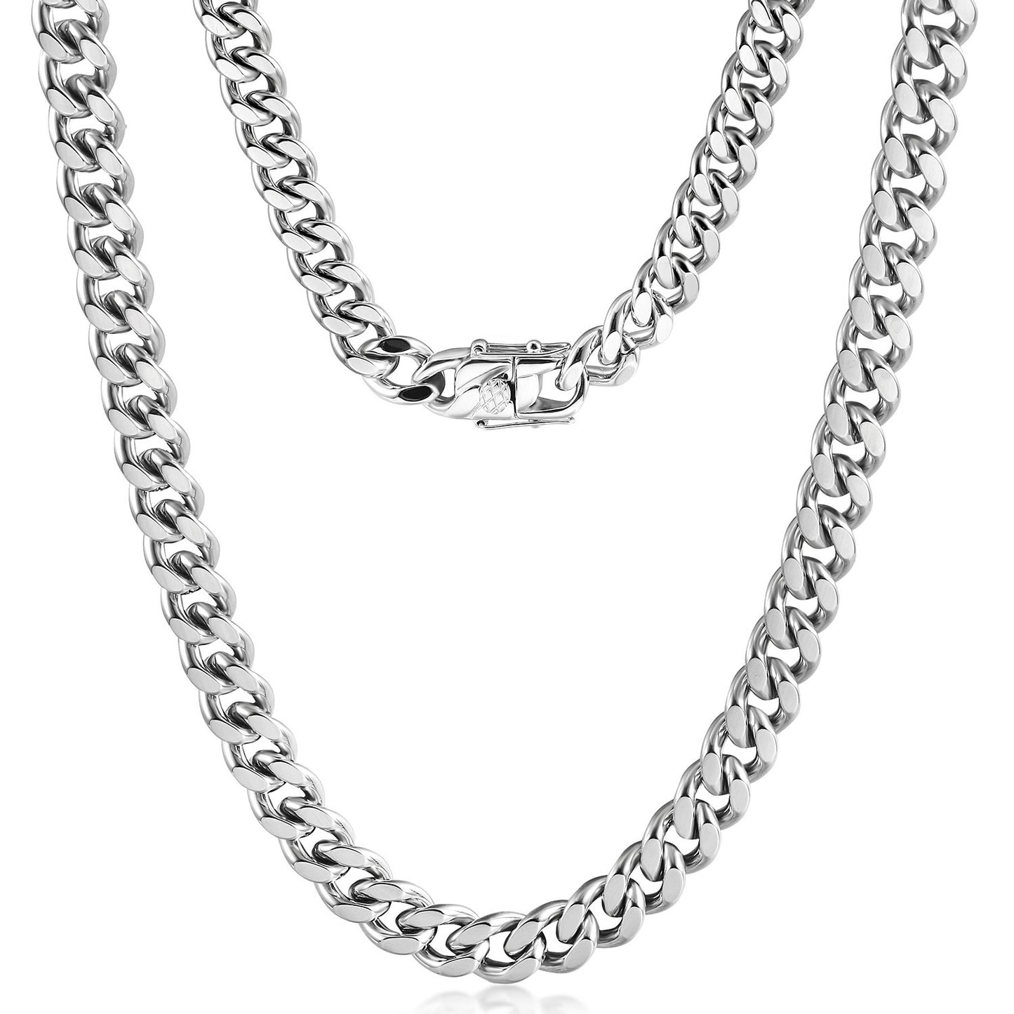Men's Cuba Silver Necklace - NSSN912STWG-20
