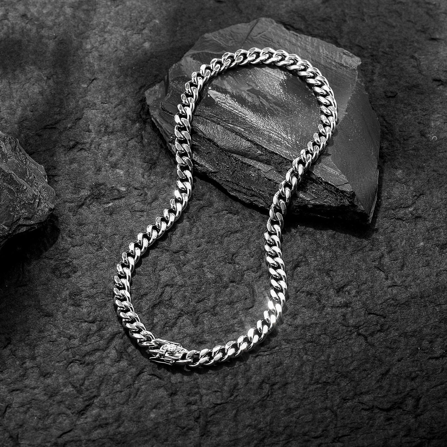 Men's Cuba Silver Necklace - NSSN912STWG-20