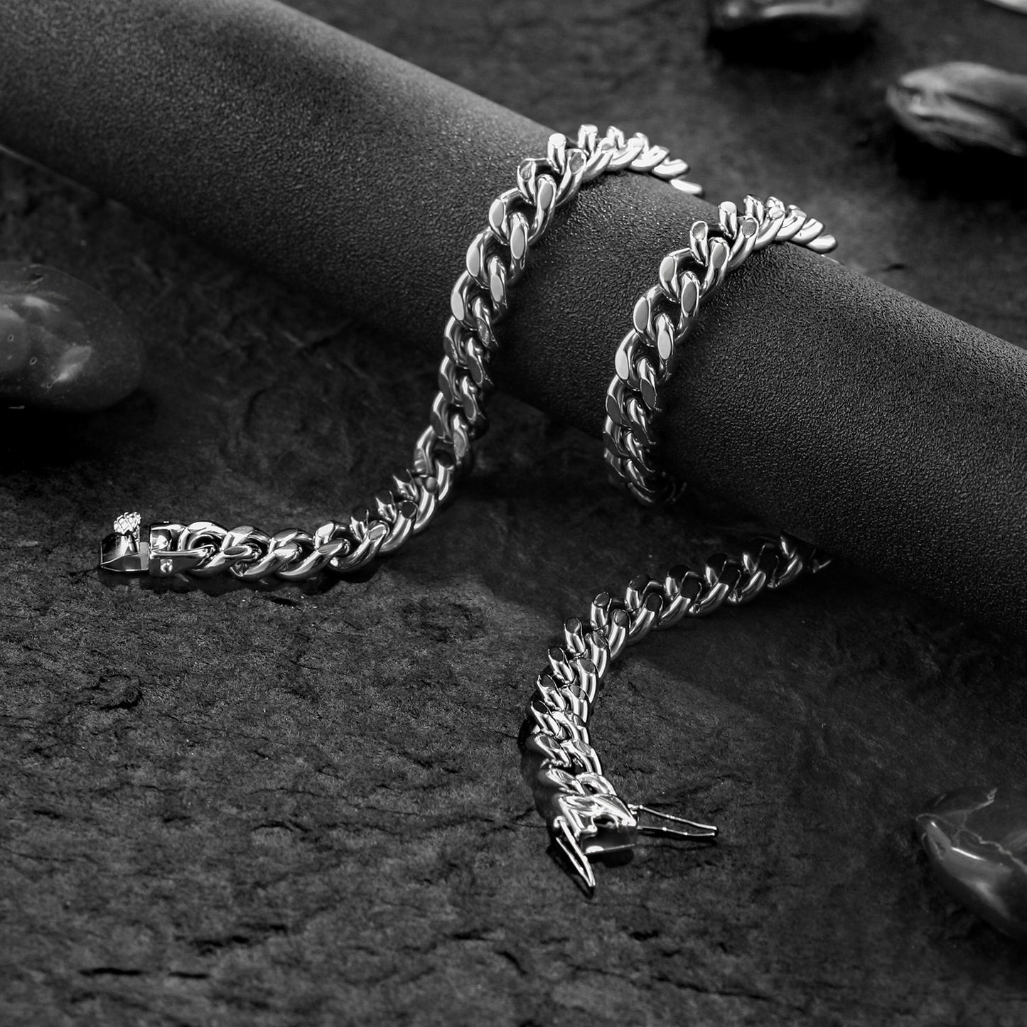 Men's Cuba Silver Necklace - NSSN912STWG-20