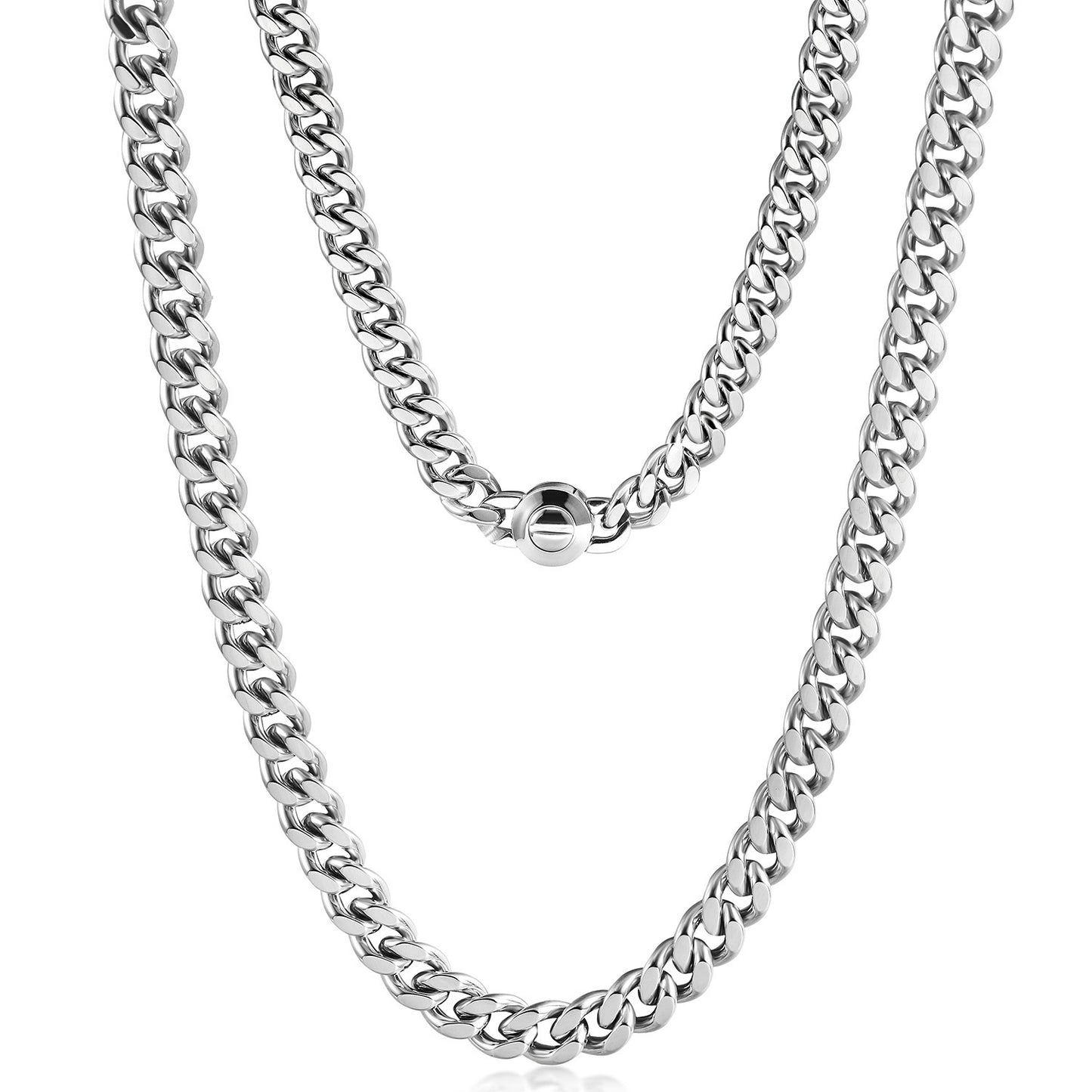 Cuba Silver Necklace - NSSN913STWG-20