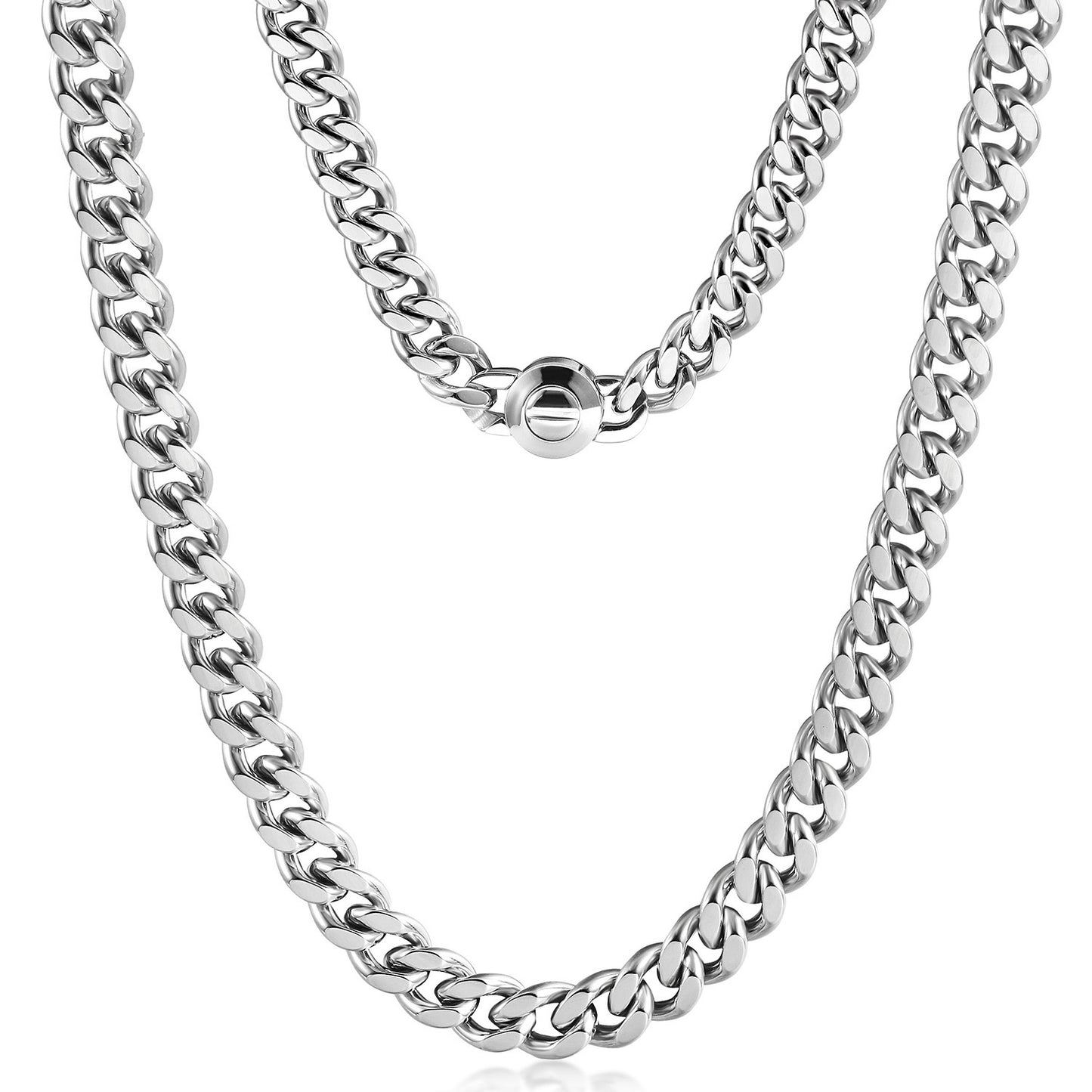Cuba Silver Necklace - NSSN913STWG-20