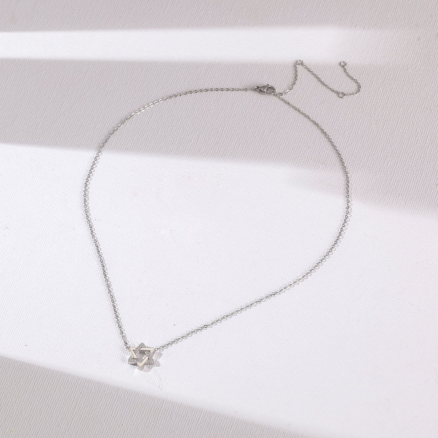Star of David CZ Pendant Necklace - NSSN915STWG