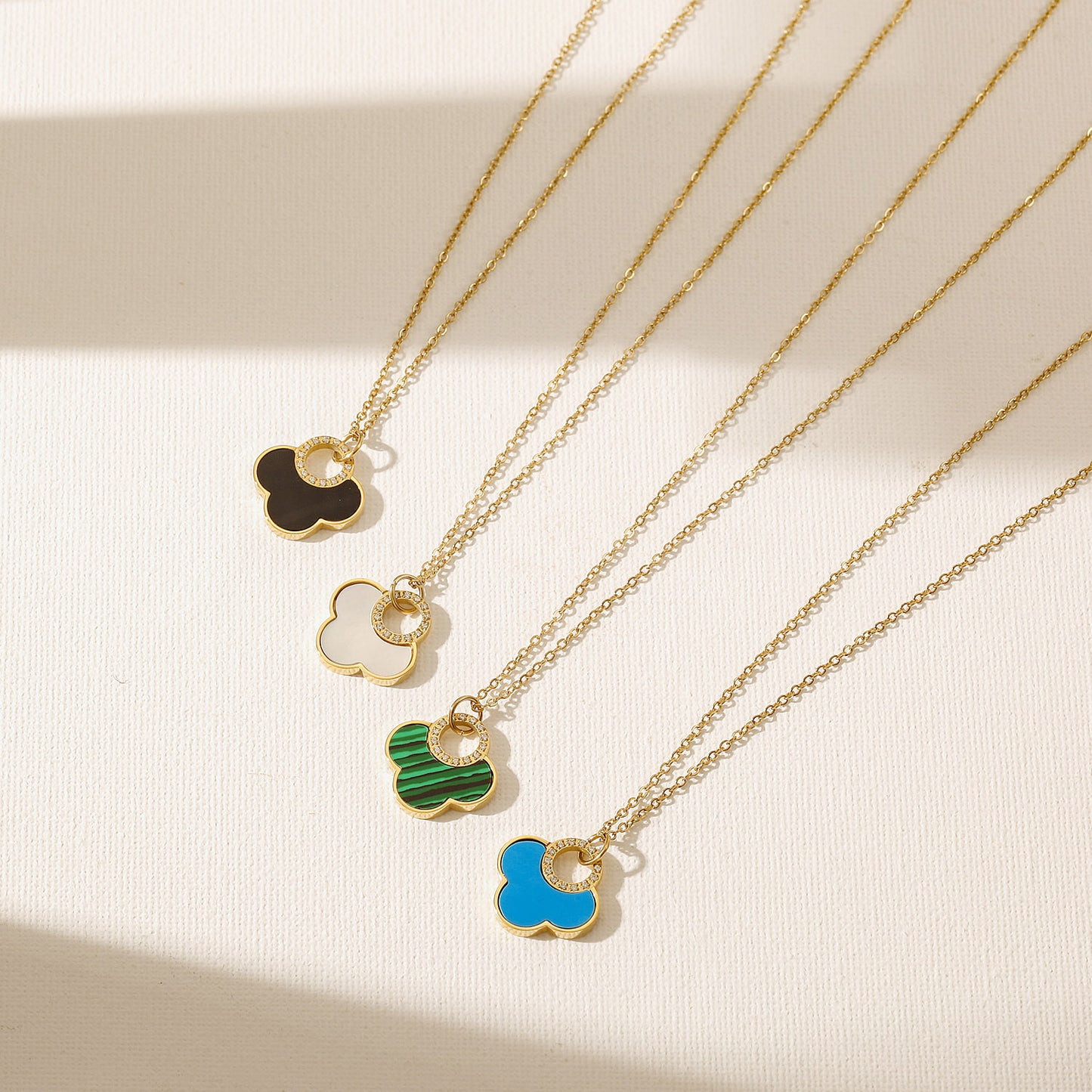 Flowers Pendant Necklace - NSSN924STGCBK