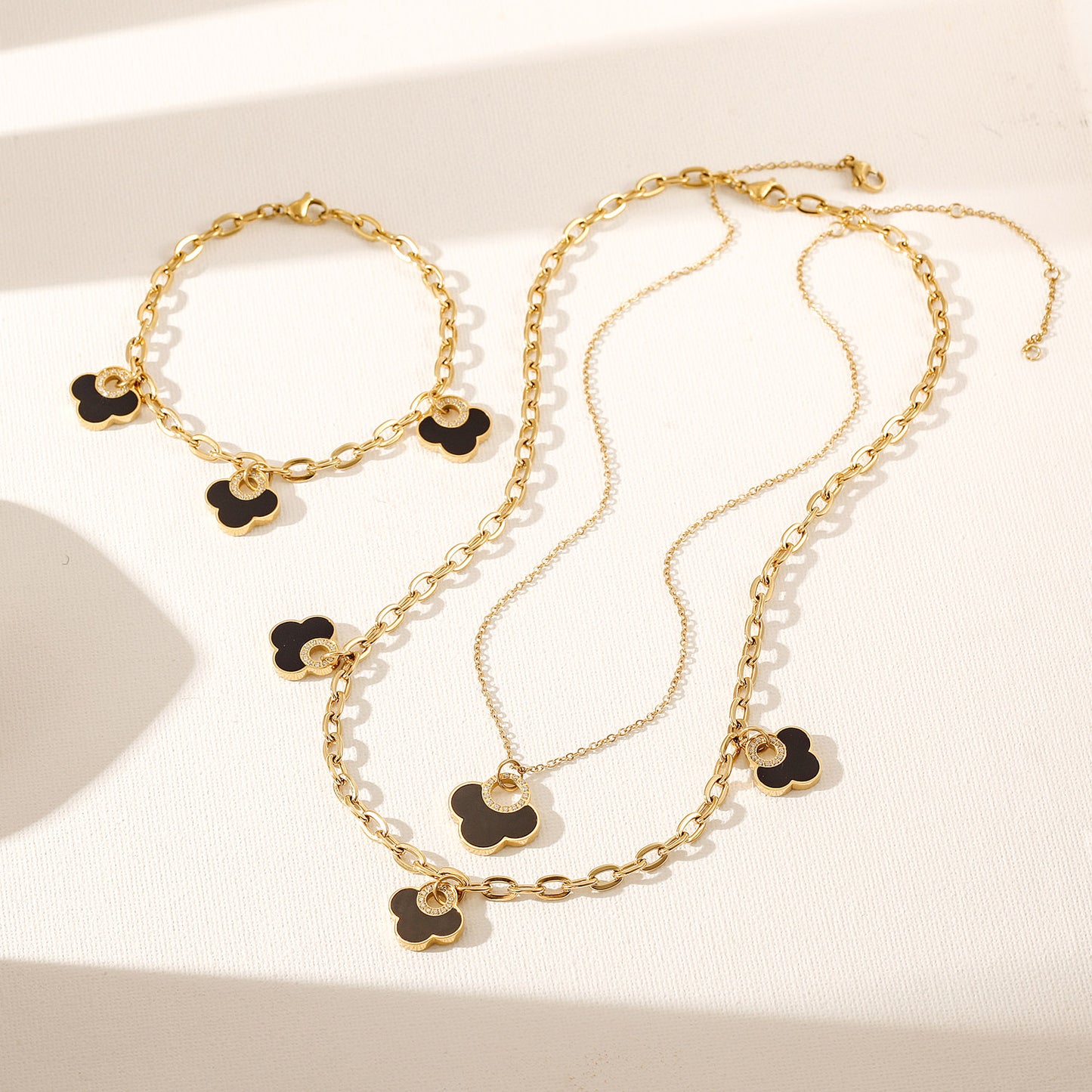 Flowers Pendant Necklace - NSSN924STGCBK