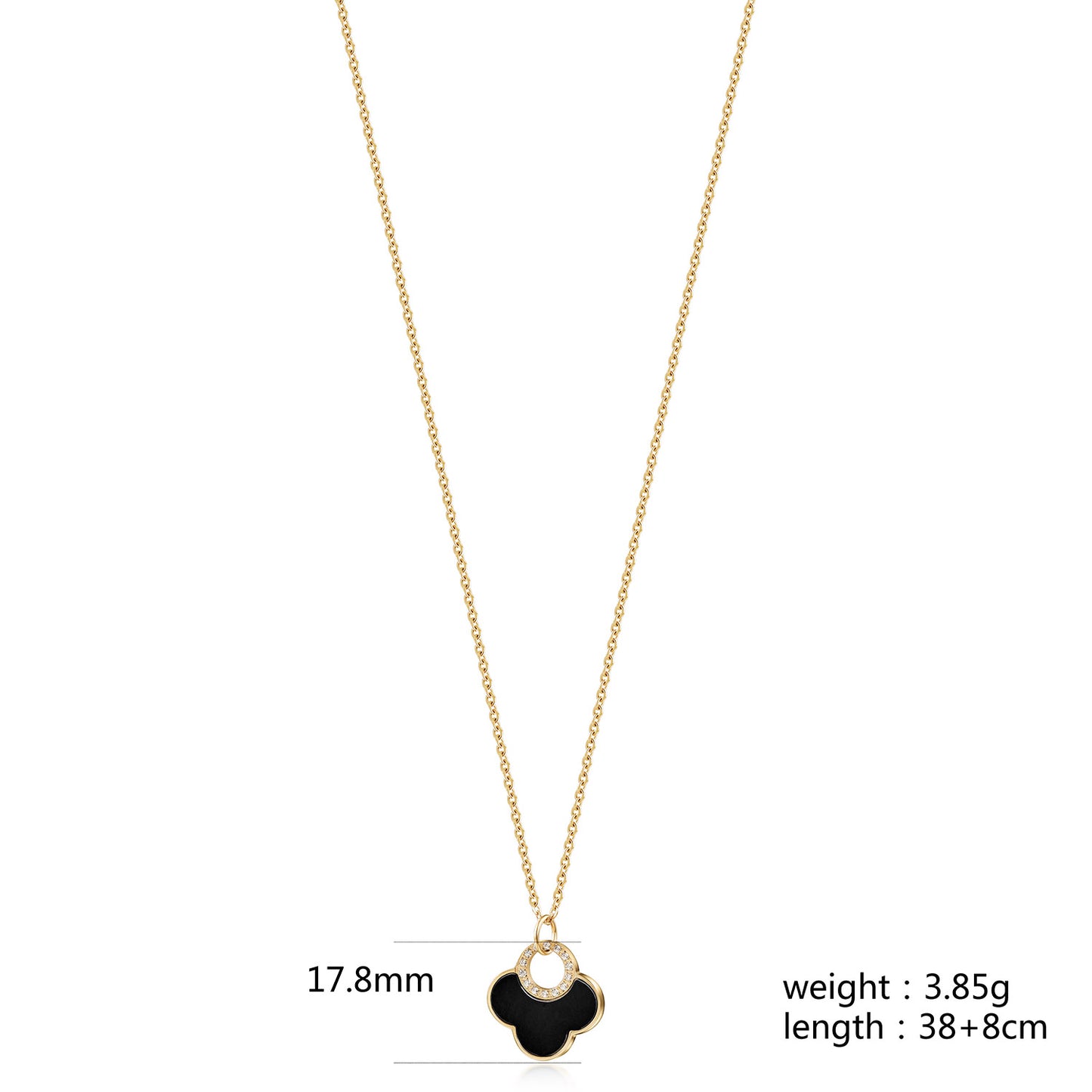 Flowers Pendant Necklace - NSSN924STGCBK