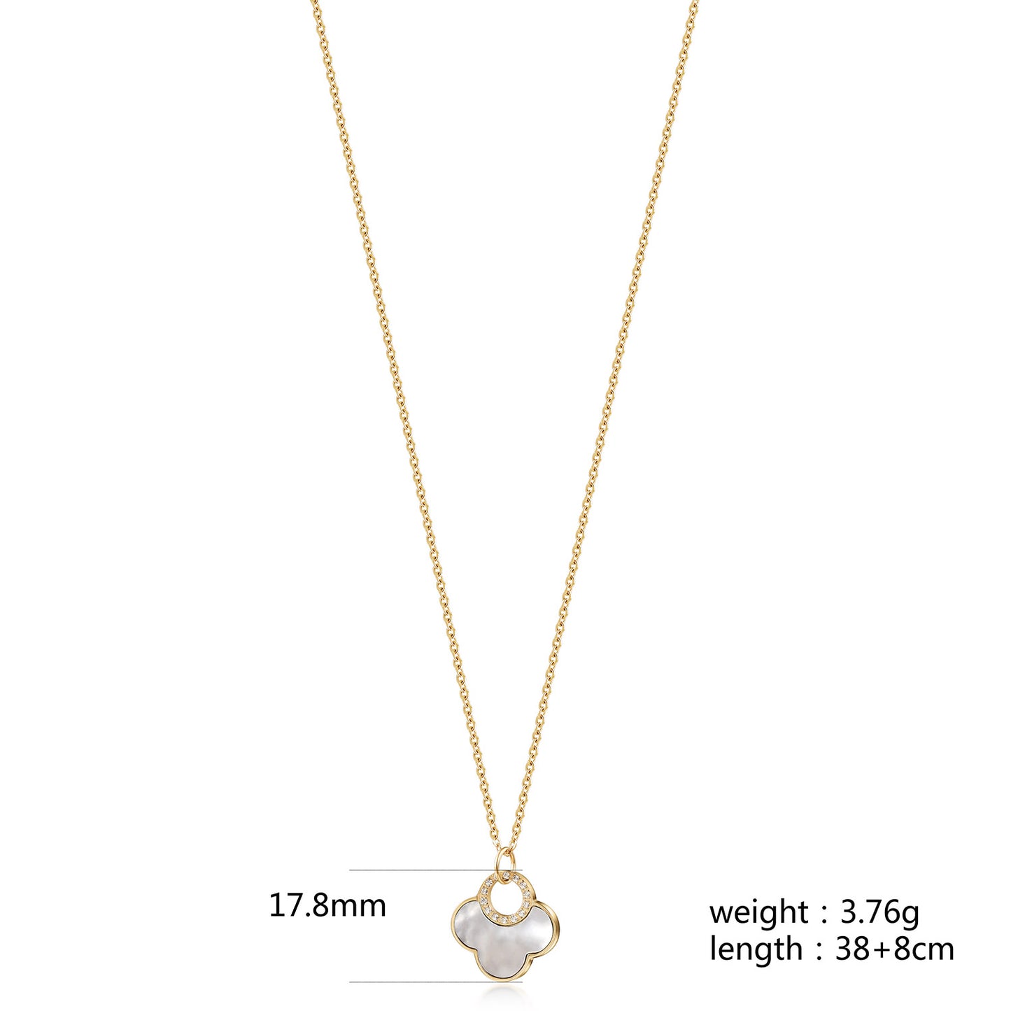 Flower Shell Pendant Necklace - NSSN924STGCWT