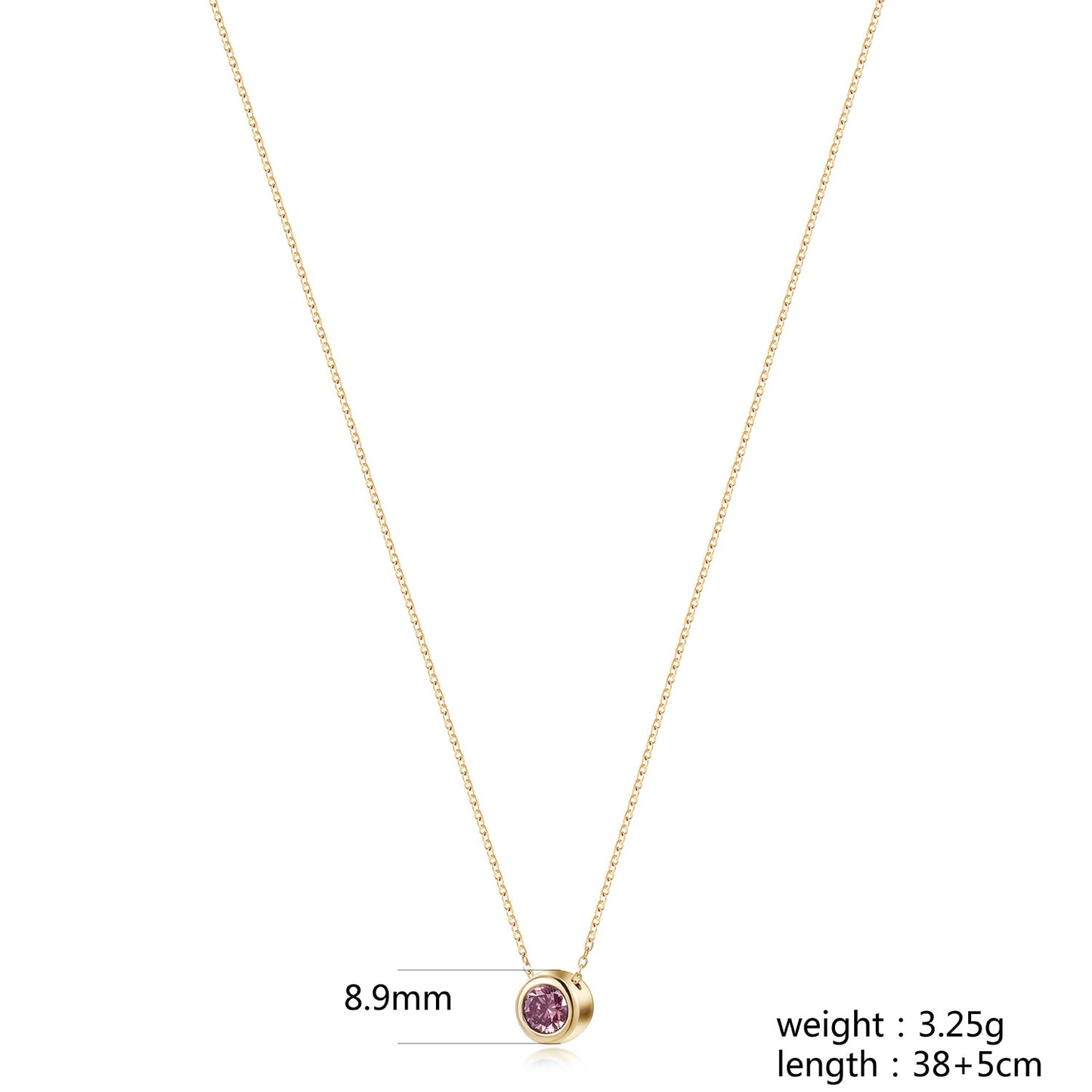 Amethyst Gold Pendant Necklace - NSSN939STGCPIZD-2
