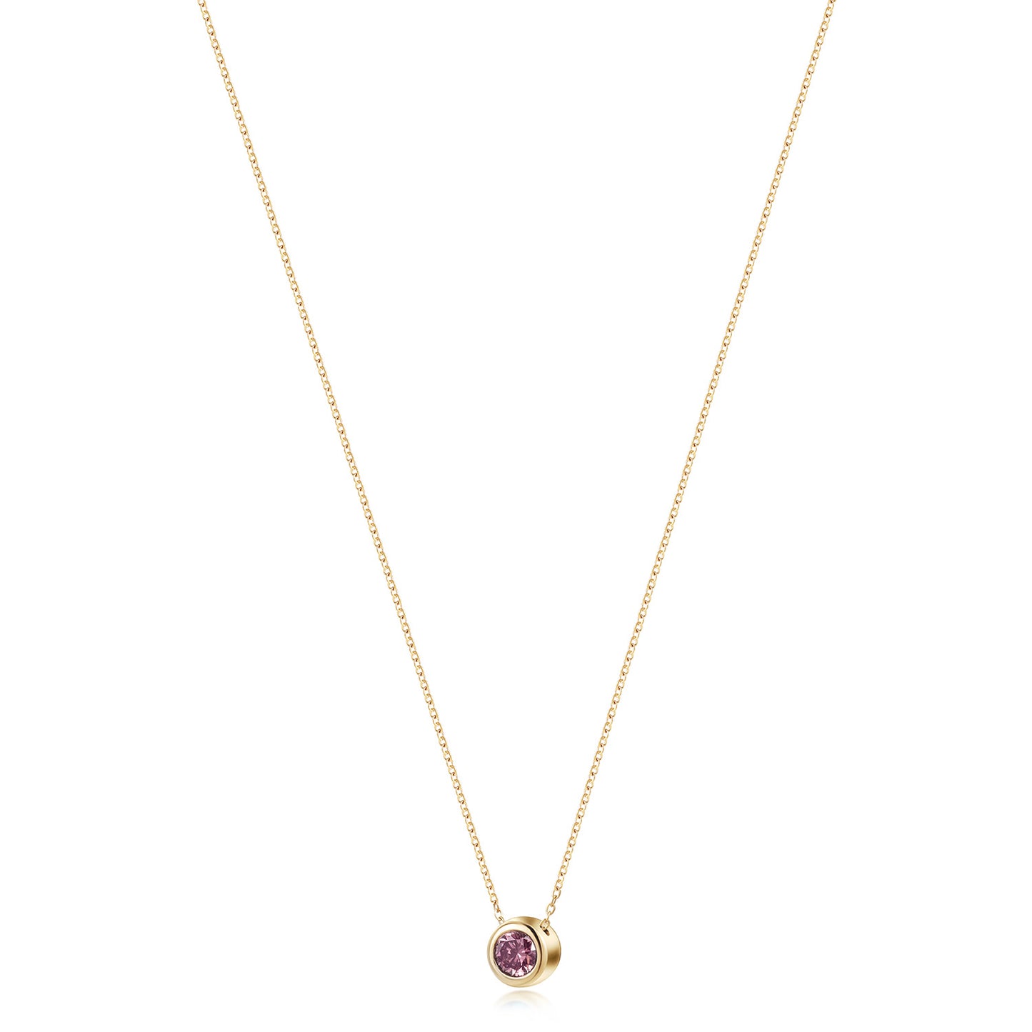 Amethyst Gold Pendant Necklace - NSSN939STGCPIZD-2
