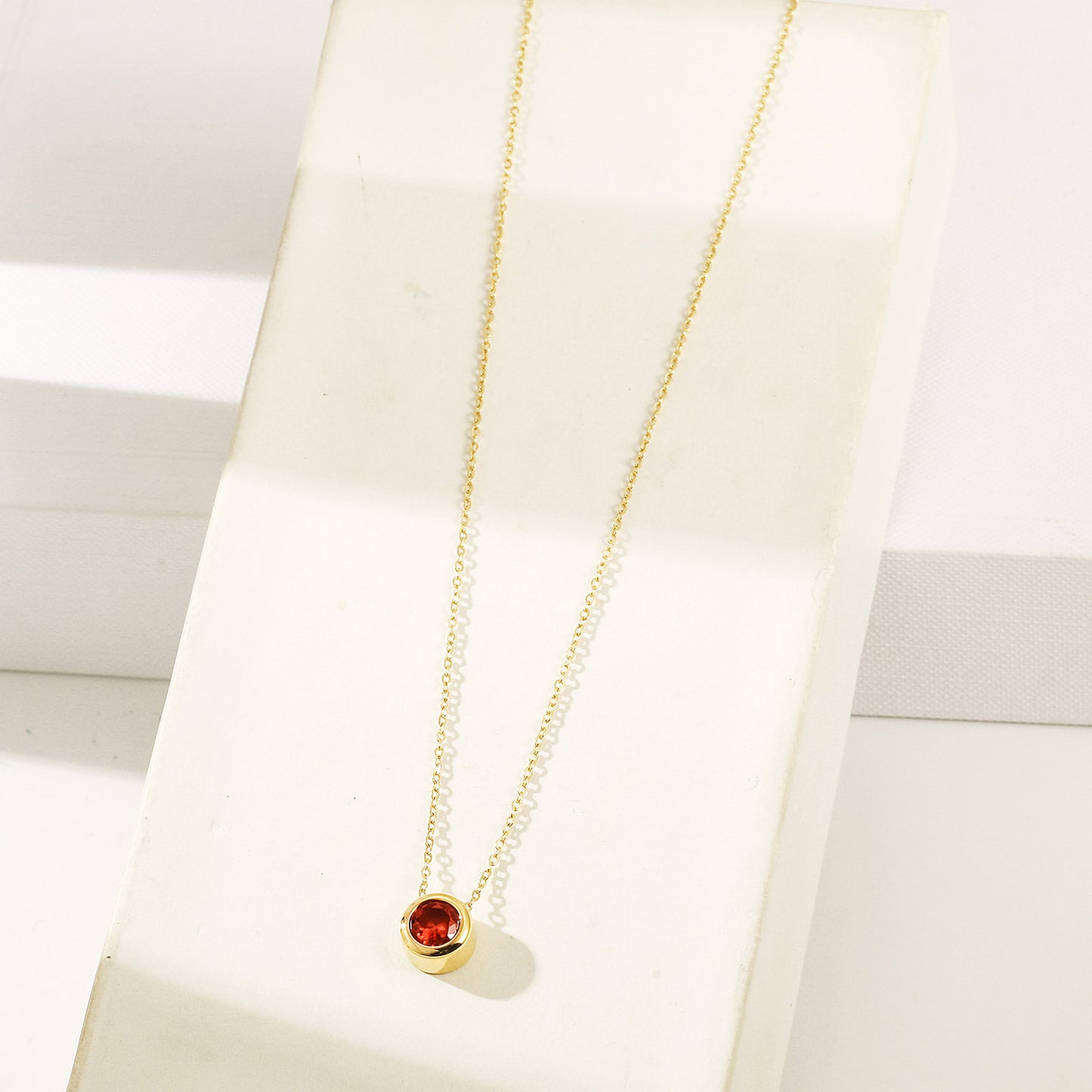 Ruby Gold Pendant Necklace - NSSN939STGCRDZD-2