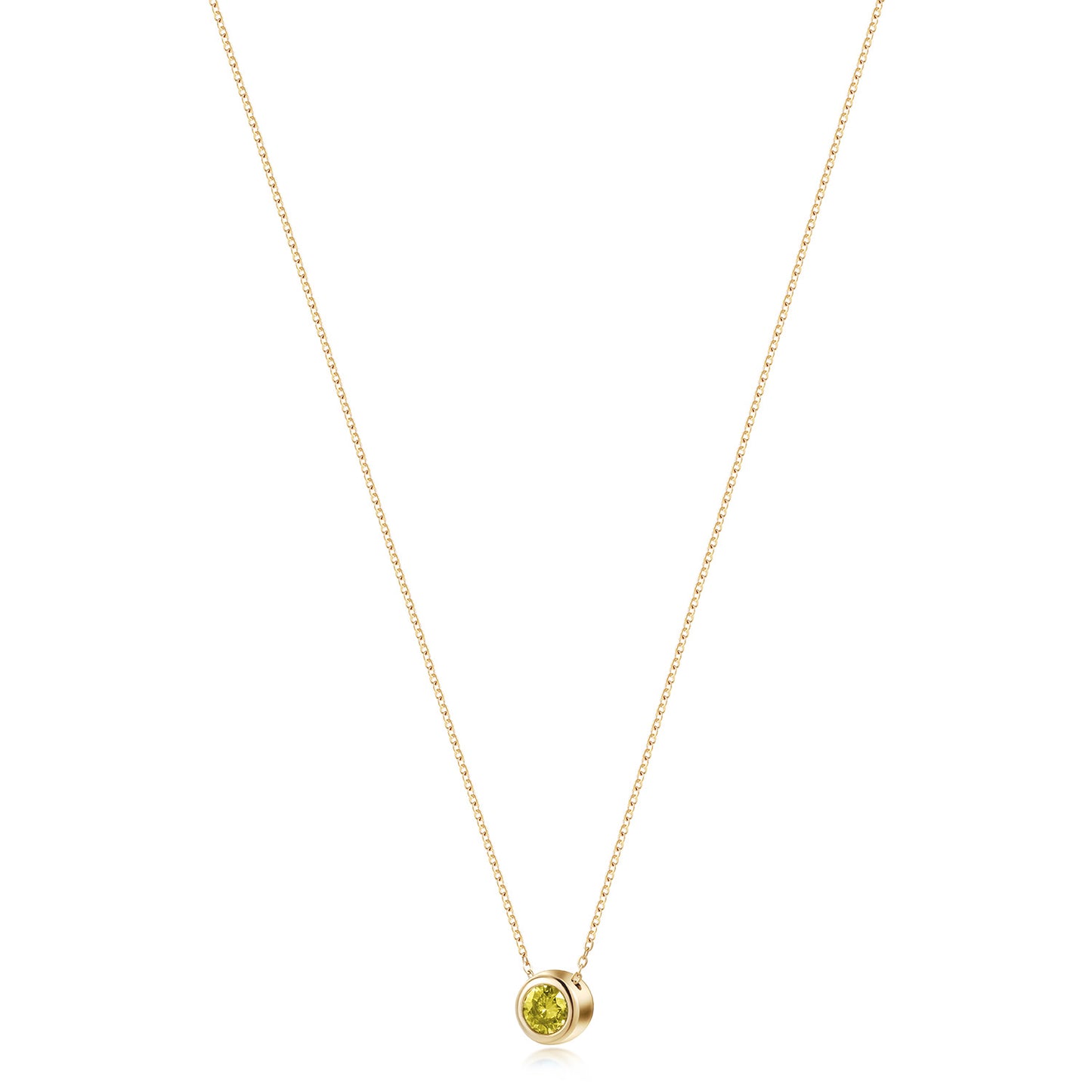 Topaz Gold Chain Pendant Necklace - NSSN939STGCYLZD-1