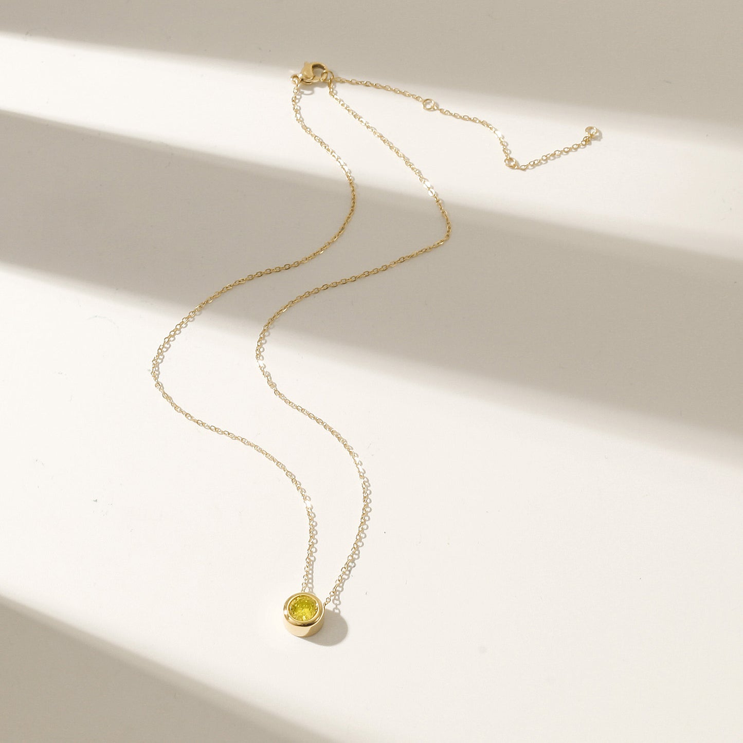 Topaz Gold Chain Pendant Necklace - NSSN939STGCYLZD-1