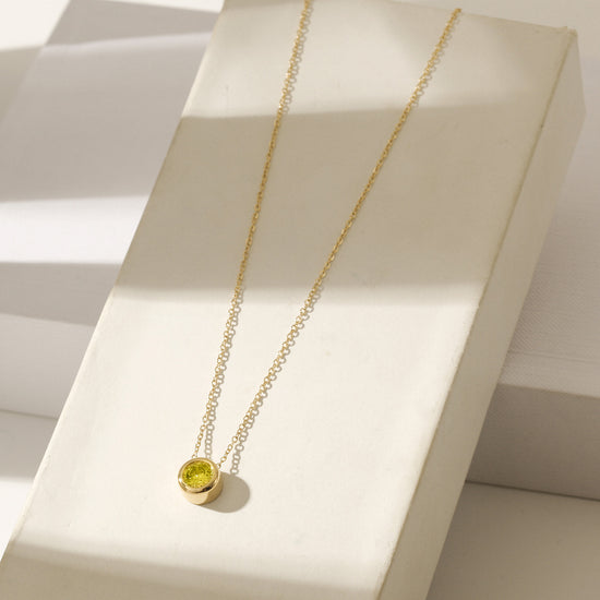 Topaz Gold Chain Pendant Necklace - NSSN939STGCYLZD-1