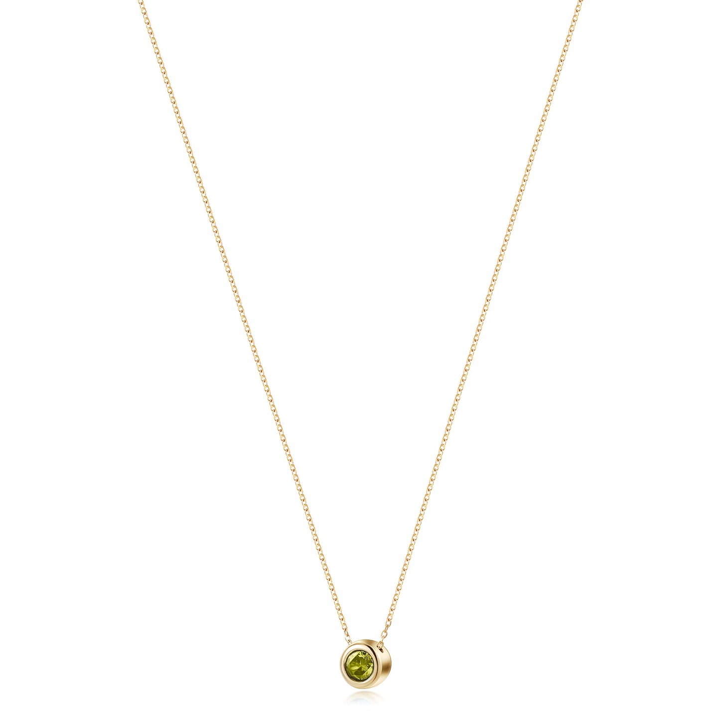 Topaz Pendant Gold Chain Necklace - NSSN939STGCYLZD-2