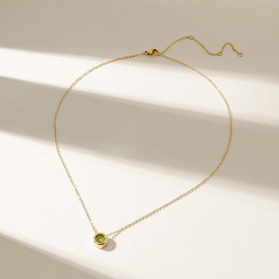 Topaz Pendant Gold Chain Necklace - NSSN939STGCYLZD-2