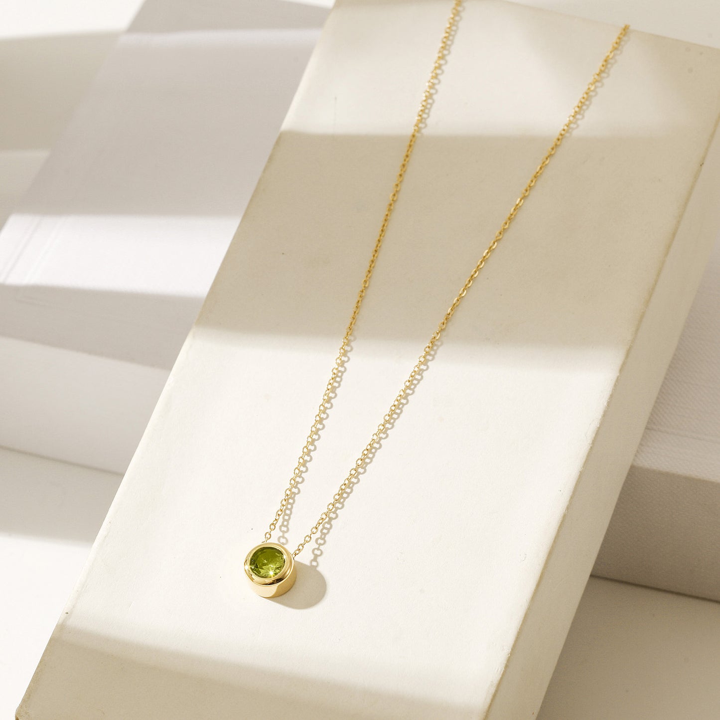 Topaz Pendant Gold Chain Necklace - NSSN939STGCYLZD-2