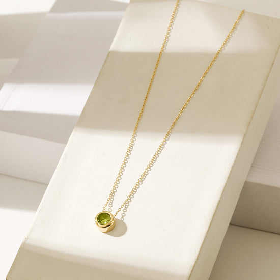 Topaz Pendant Gold Chain Necklace - NSSN939STGCYLZD-2