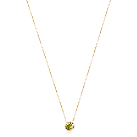 Topaz Pendant Gold Chain Necklace - NSSN939STGCYLZD-2