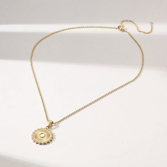 Vintage Sun Pendant Necklace - NSSN940STGC