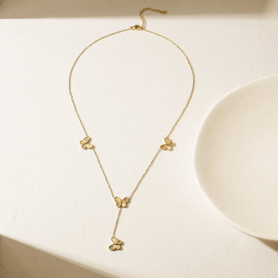Butterfly Y Necklace - NSSN945STGCZD