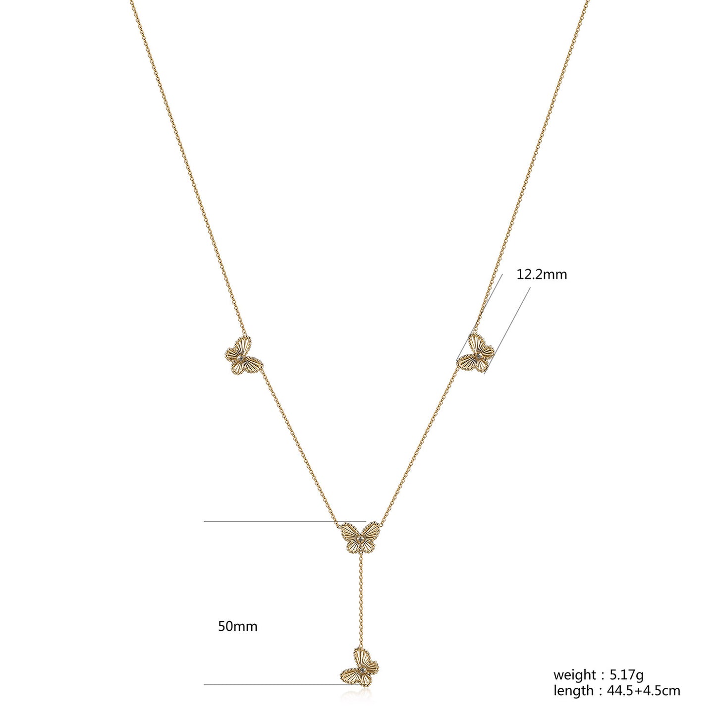 Butterfly Y Necklace - NSSN945STGCZD