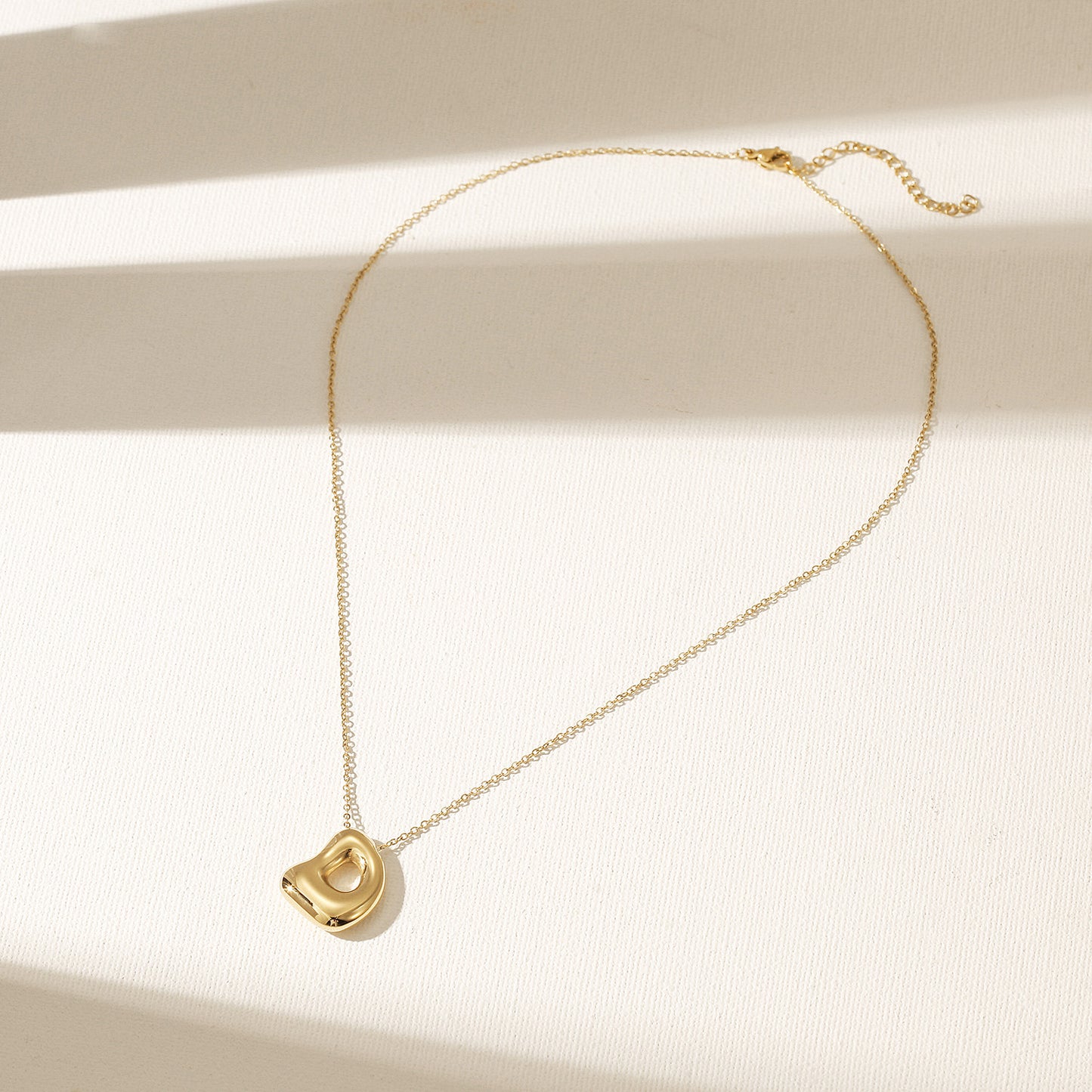 Letter D Gold Necklace - NSSN949STGC-D