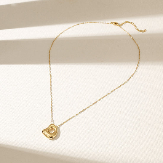 Letter D Gold Necklace - NSSN949STGC-D