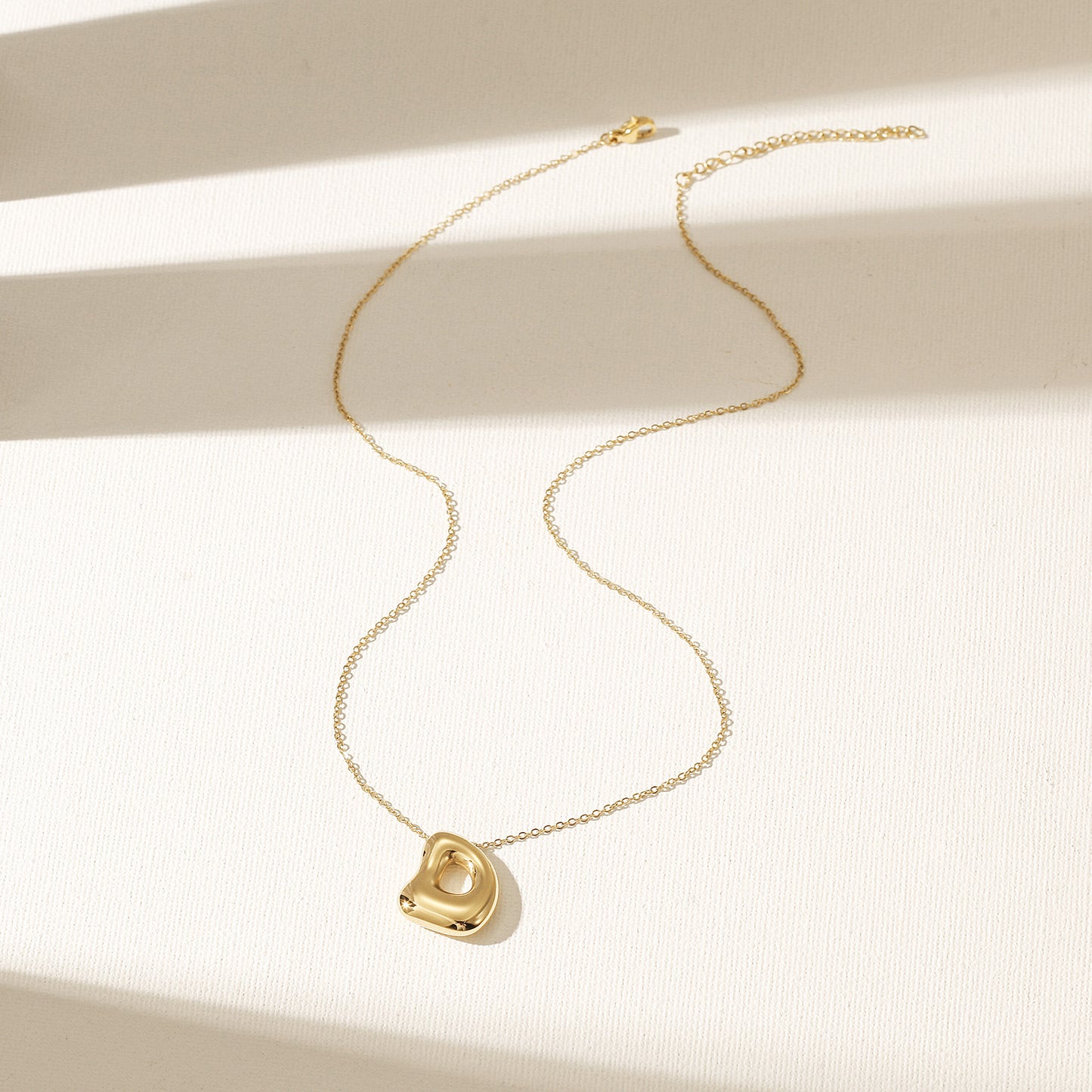 Letter D Gold Necklace - NSSN949STGC-D
