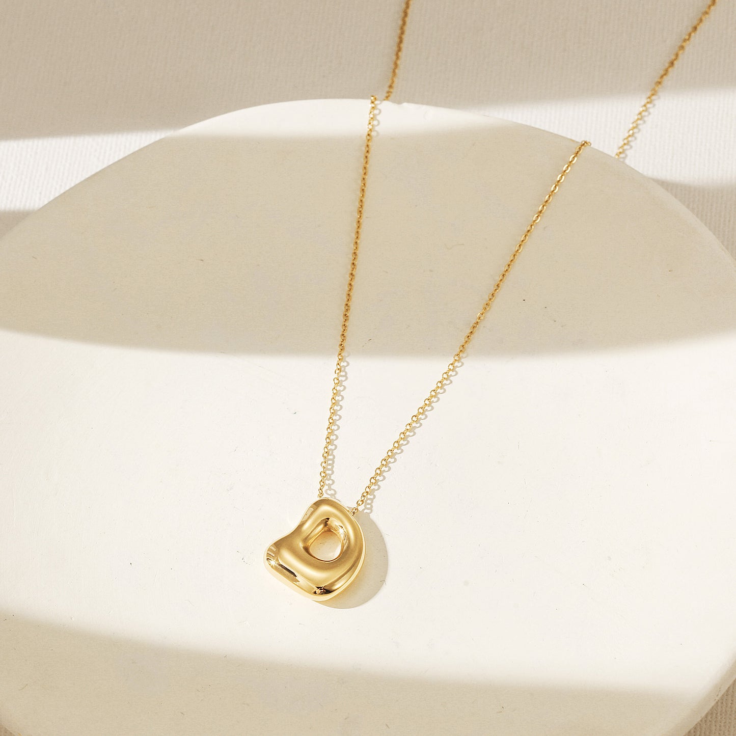 Letter D Gold Necklace - NSSN949STGC-D
