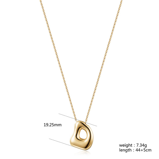 Letter D Gold Necklace - NSSN949STGC-D