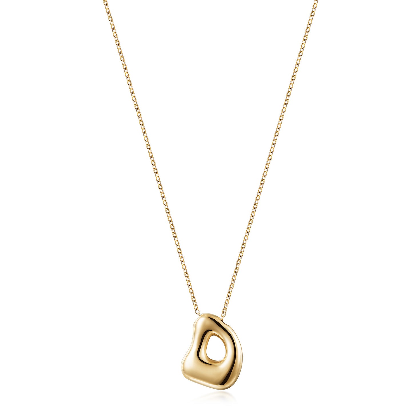 Letter D Gold Necklace - NSSN949STGC-D