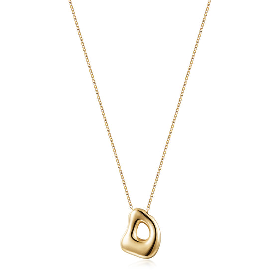 Letter D Gold Necklace - NSSN949STGC-D