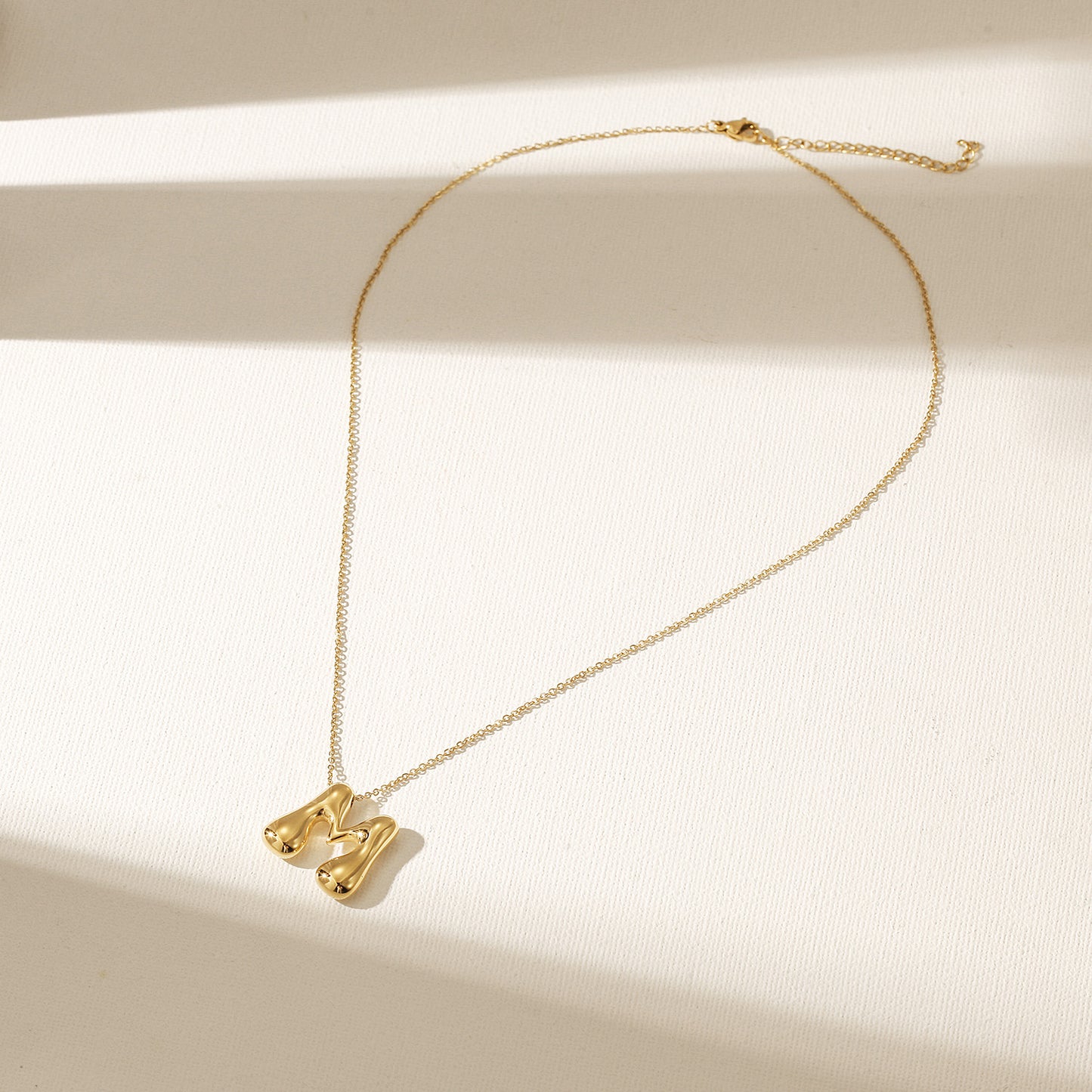 Letter M Gold Necklace - NSSN949STGC-M