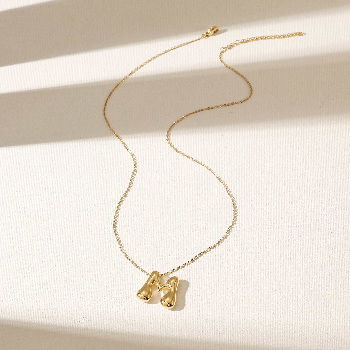 Letter M Gold Necklace - NSSN949STGC-M