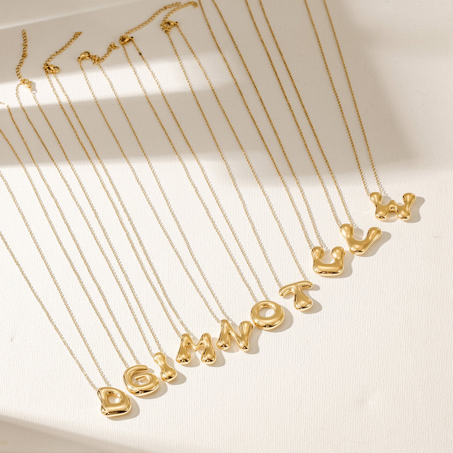 Letter M Gold Necklace - NSSN949STGC-M