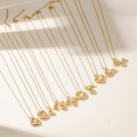 Letter M Gold Necklace - NSSN949STGC-M
