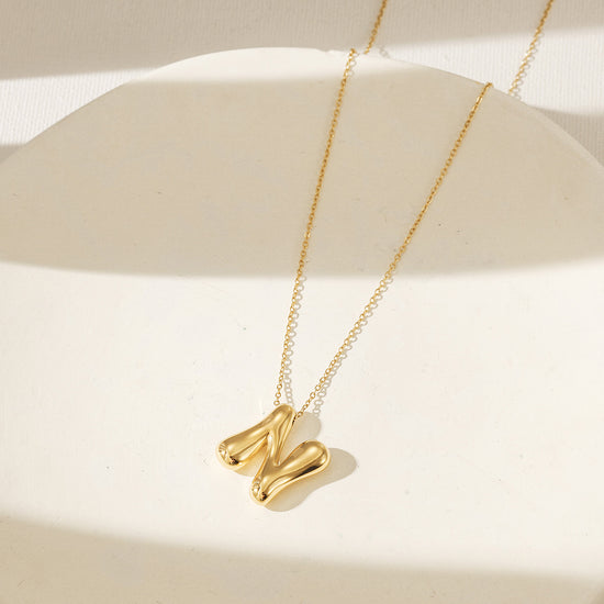 Load image into Gallery viewer, Letter N Gold Necklace - NSSN949STGC-N
