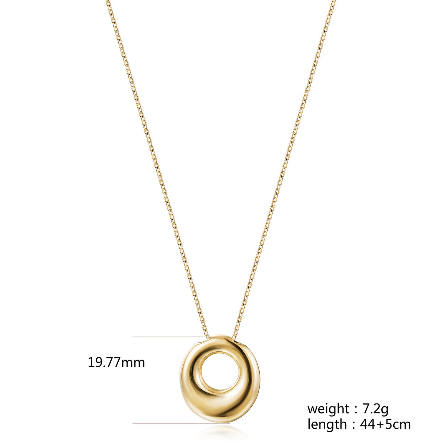 Letter O Gold Necklace - NSSN949STGC-O