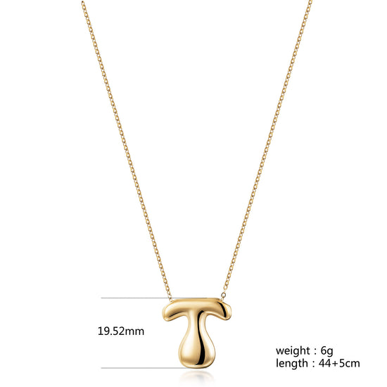 Letter T Gold Necklace - NSSN949STGC-T