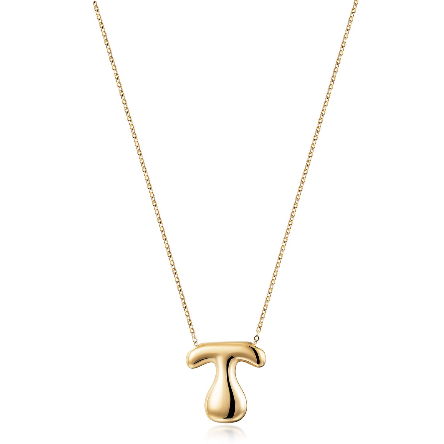 Letter T Gold Necklace - NSSN949STGC-T