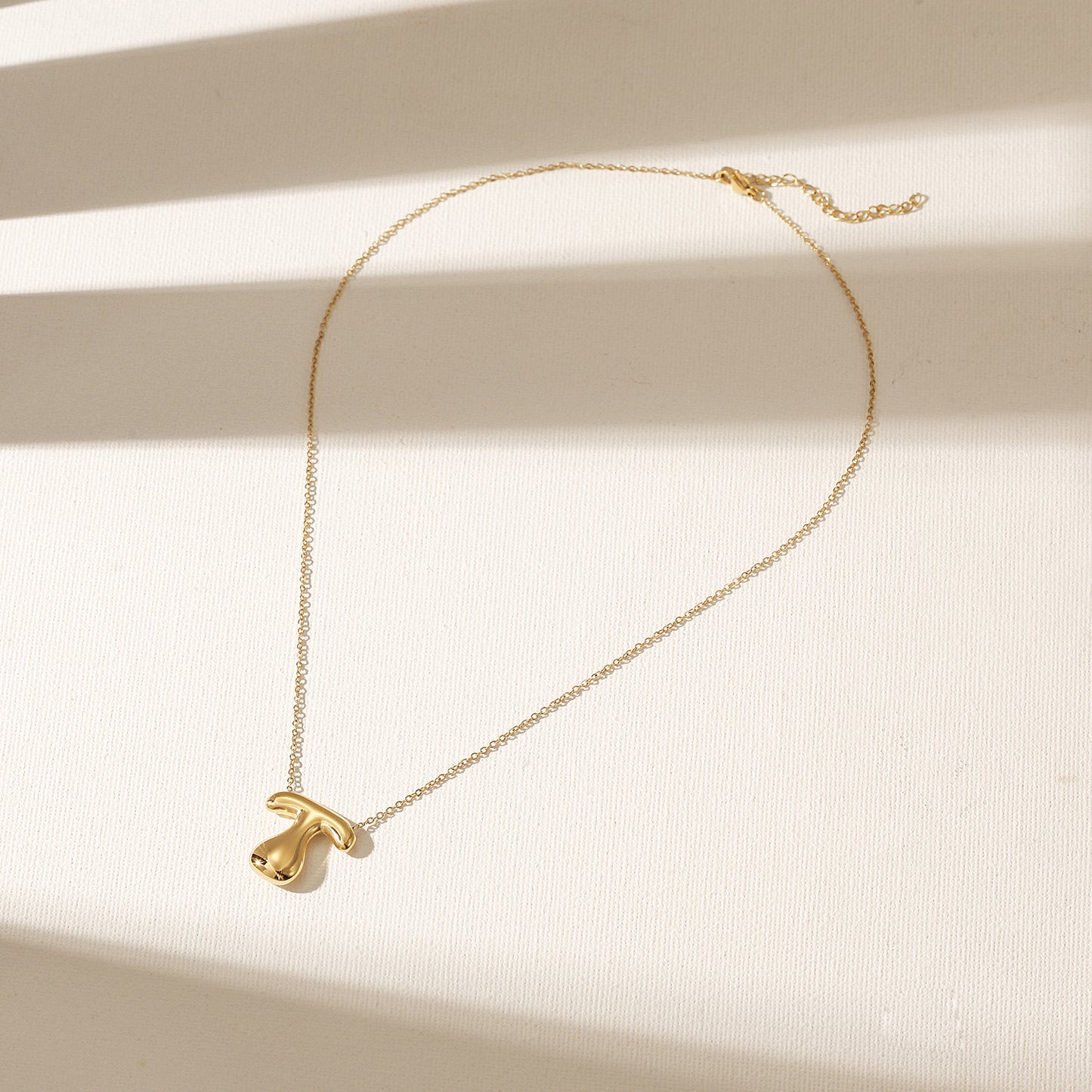 Letter T Gold Necklace - NSSN949STGC-T
