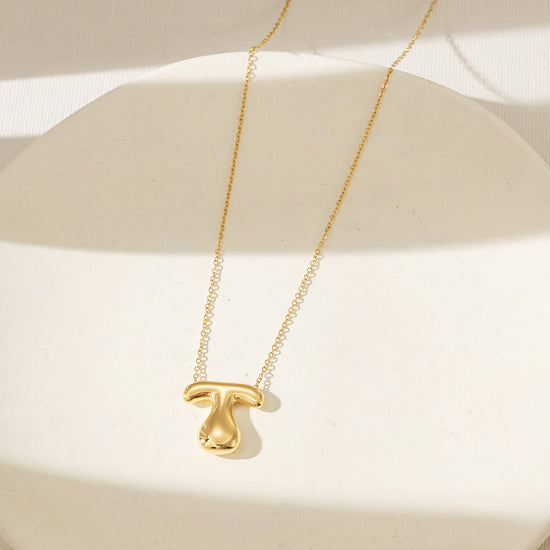 Letter T Gold Necklace - NSSN949STGC-T