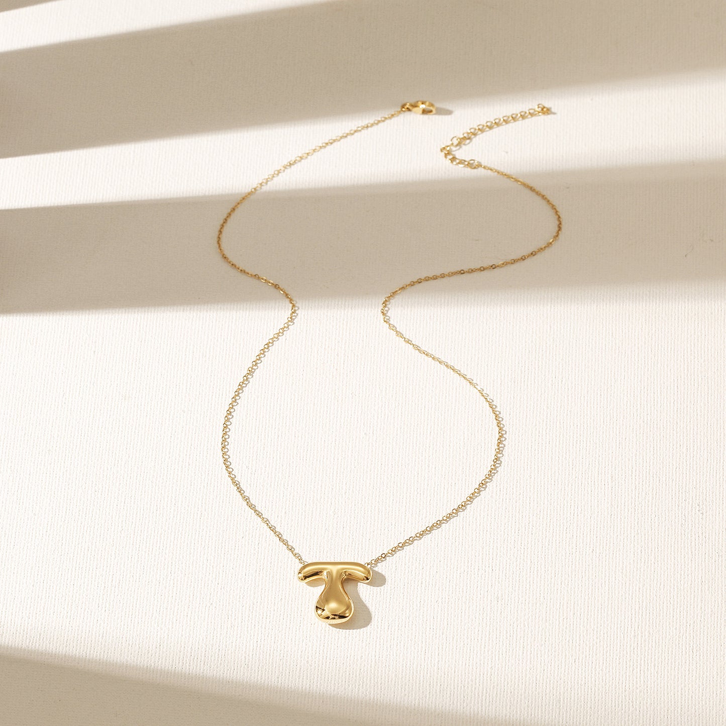 Letter T Gold Necklace - NSSN949STGC-T