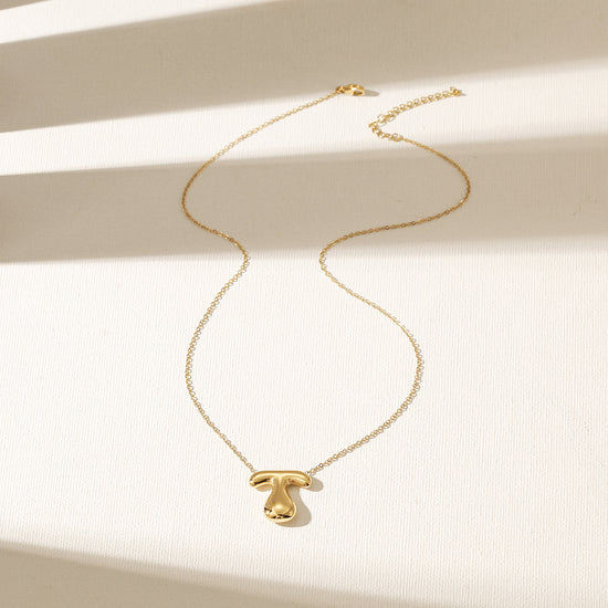Letter T Gold Necklace - NSSN949STGC-T