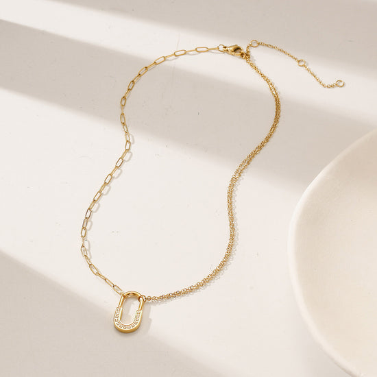 U-Lock Pendant Necklace