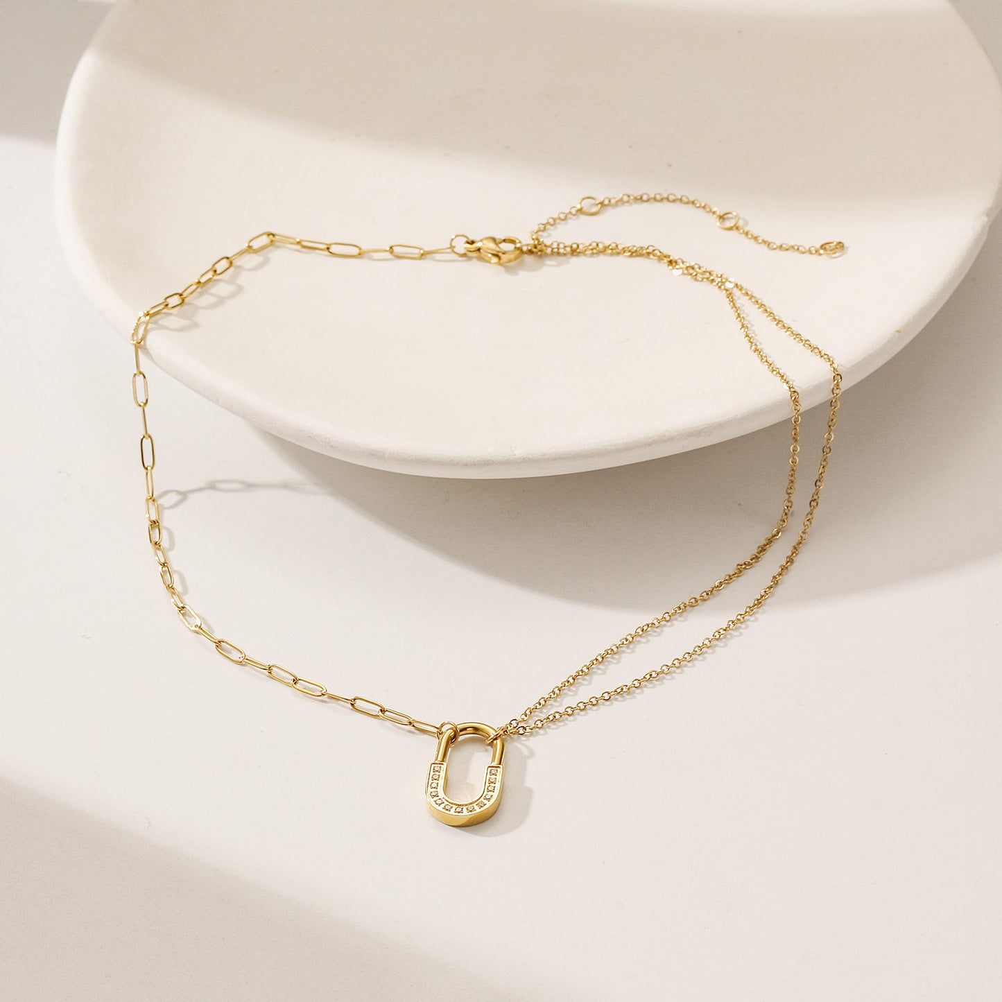 U-Lock Pendant Necklace