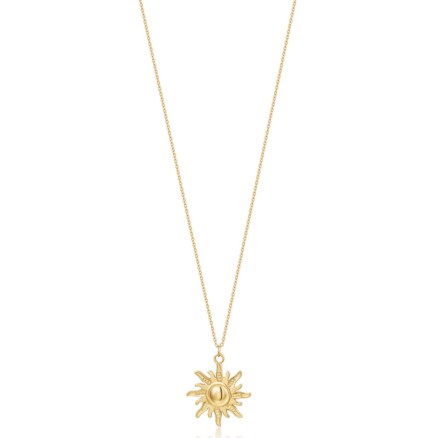 Sun Gold Pendant Necklace-NSSN953STGC