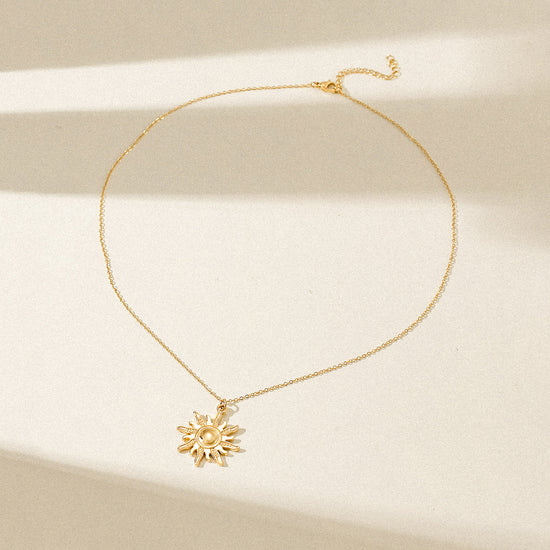 Sun Gold Pendant Necklace-NSSN953STGC