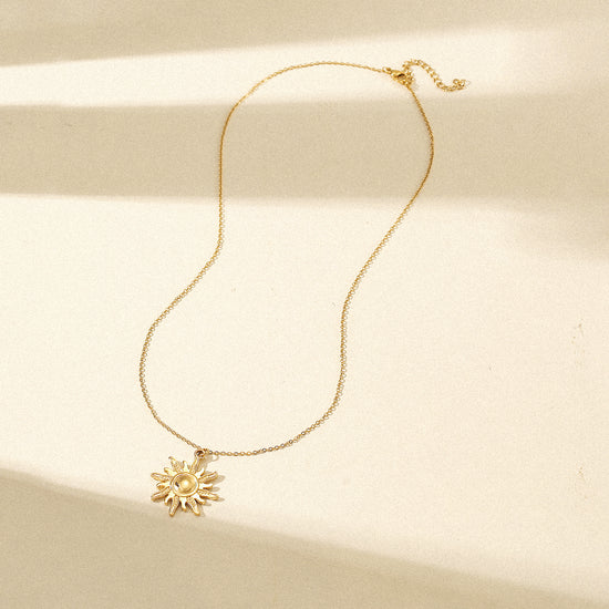 Sun Gold Pendant Necklace-NSSN953STGC