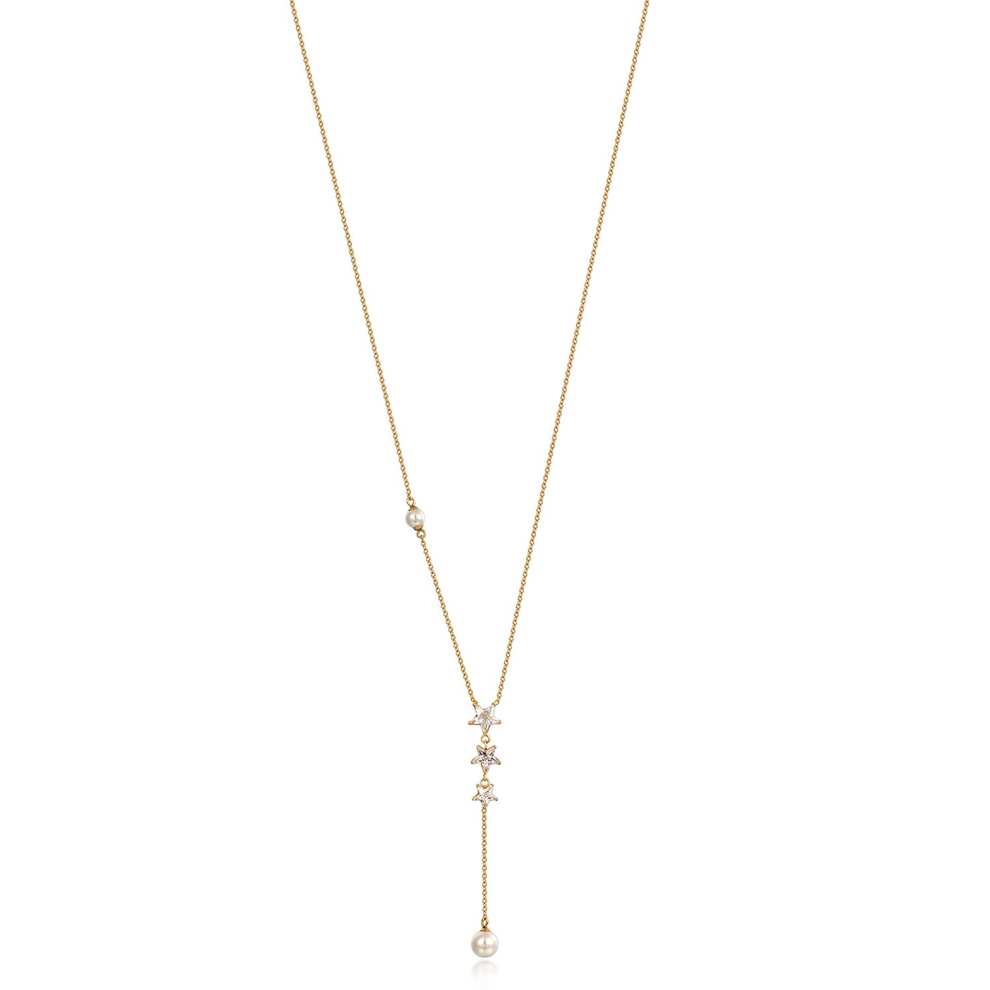 Star Crystal Pearl Necklace-NSSN960STGCZD
