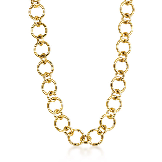 Ring Gold Necklace-NSSN961STGC-17.2